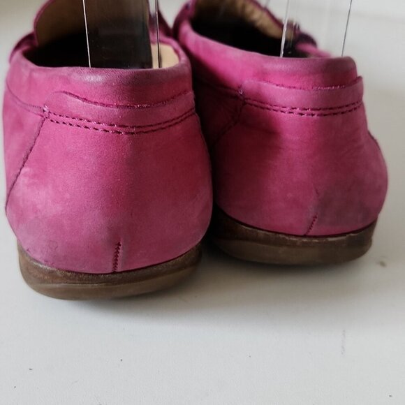 GEOX | Respira Fuchsia Pink Suede Loafers Sz 37 - Picture 6 of 7
